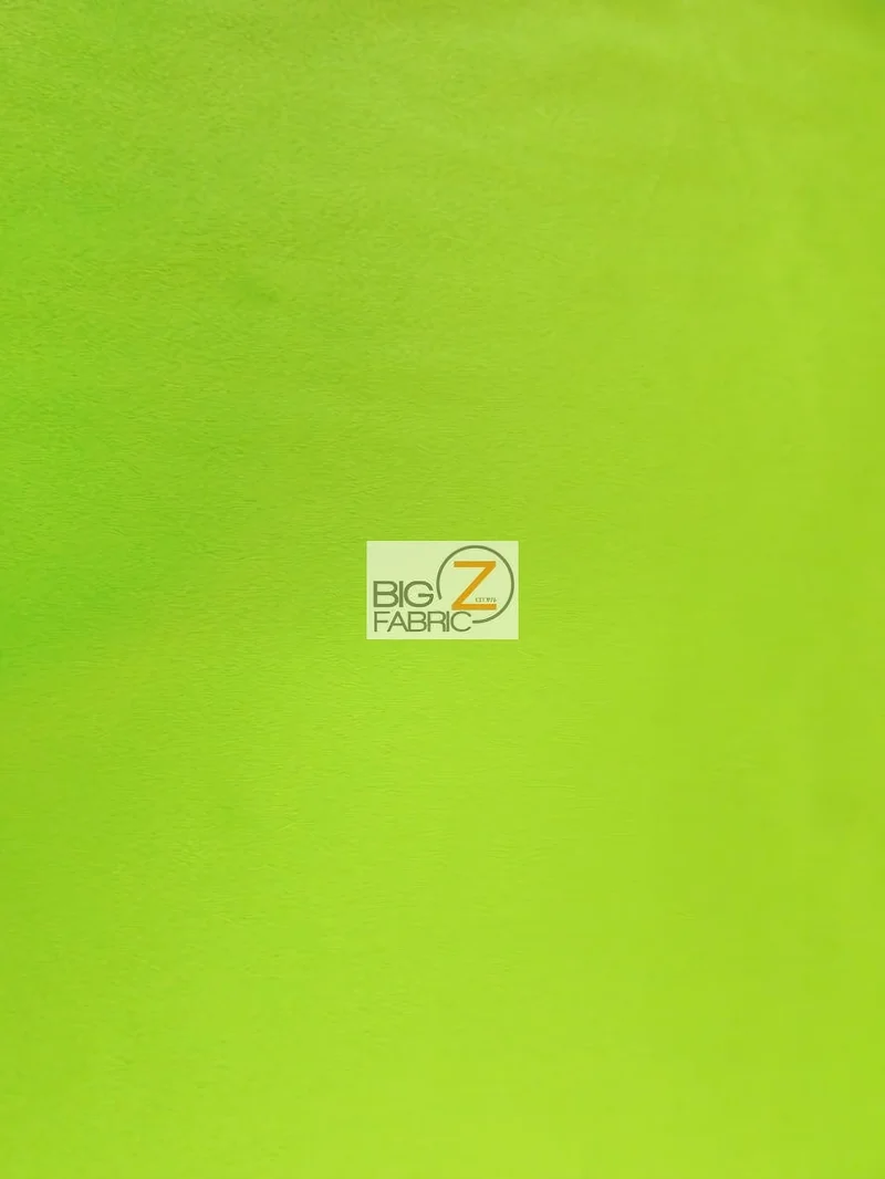 Lime Velboa Solid Short Pile Fabric / Sold By The Yard