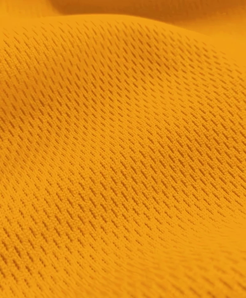 Heavy Sports Mesh Activewear Jersey Fabric / Gold / Sold By The Yard