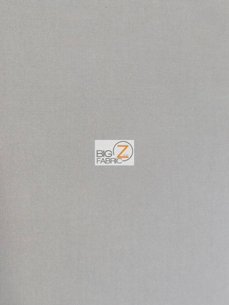 Poly Cotton Fabric Solid Heavyweight Uniform / Silver / Sold By The Yard