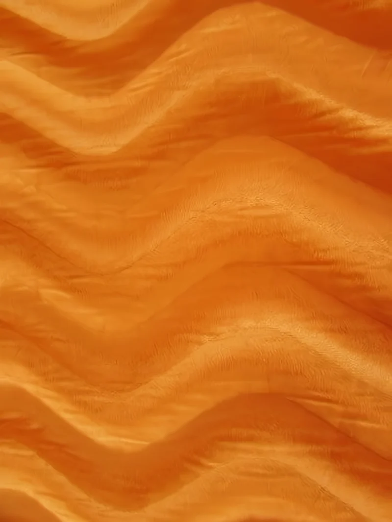 Orange Velboa Solid Wavy Short Pile Fabric / Sold By The Yard