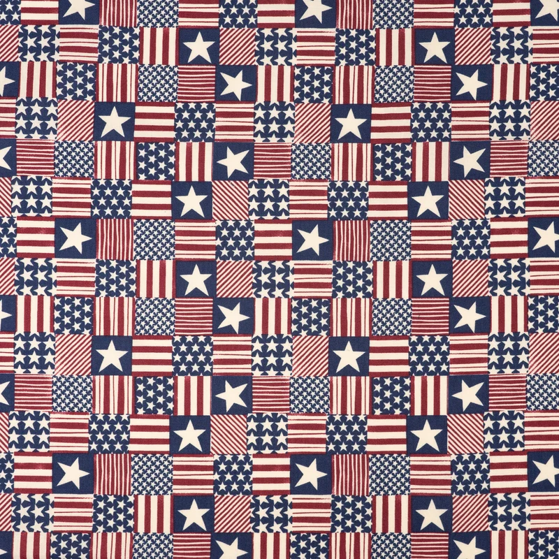 SINGER® Fabric, 100% Cotton, Patch Stars Stripes, Cut by the Yard