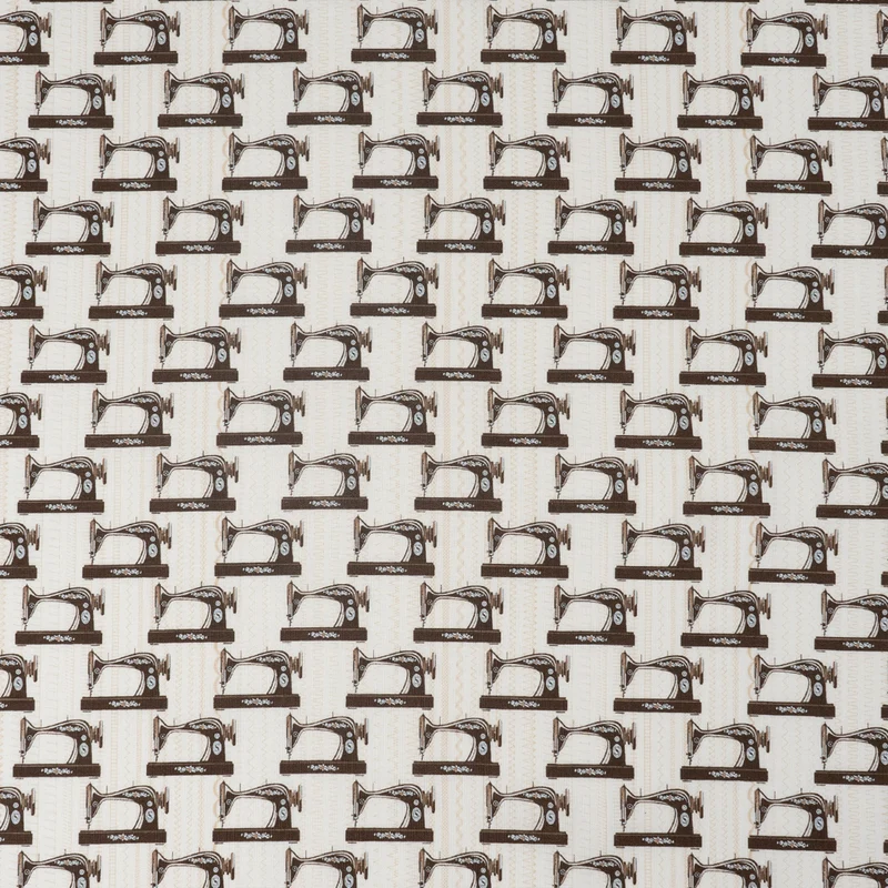 SINGER® Fabric, 100% Cotton, Singer Sewing Machines, Cut by the Yard