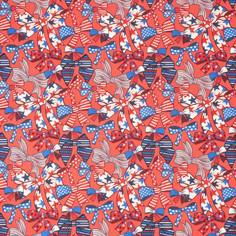 SINGER® Fabric, 100% Cotton, USA Ribbons, Cut by the Yard