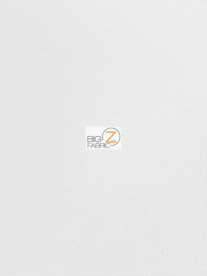 Solid Canvas Outdoor Waterproof PVC Backing Fabric / White / Sold By The Yard Closeout!!!