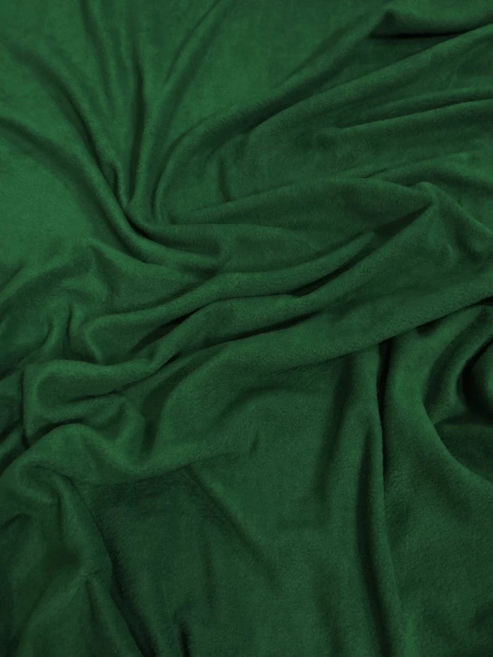 Solid Fleece Fabric / Hunter Green