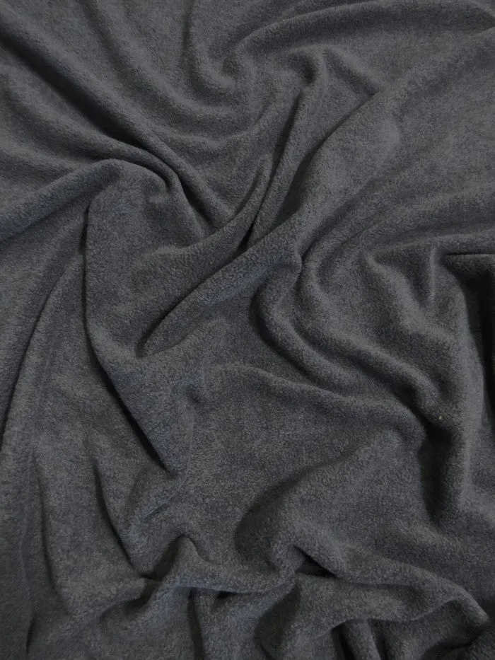 Solid Fleece Fabric / Charcoal