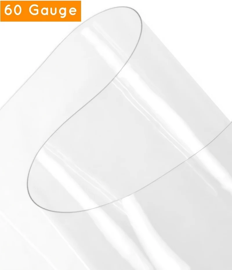60 Gauge Clear Plastic Vinyl Fabric (Marine Grade) / Sold By The Yard
