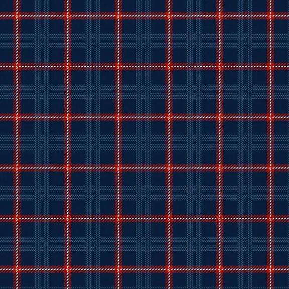 Blue Primo Plaids: Americana Navy Cotton Flannel 44"/45" Fabric Per Yard