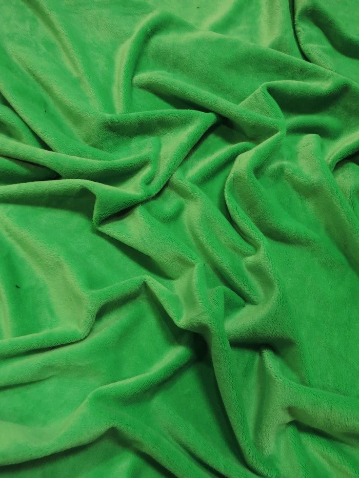 Kelly Green Minky Solid Baby Soft Fabric