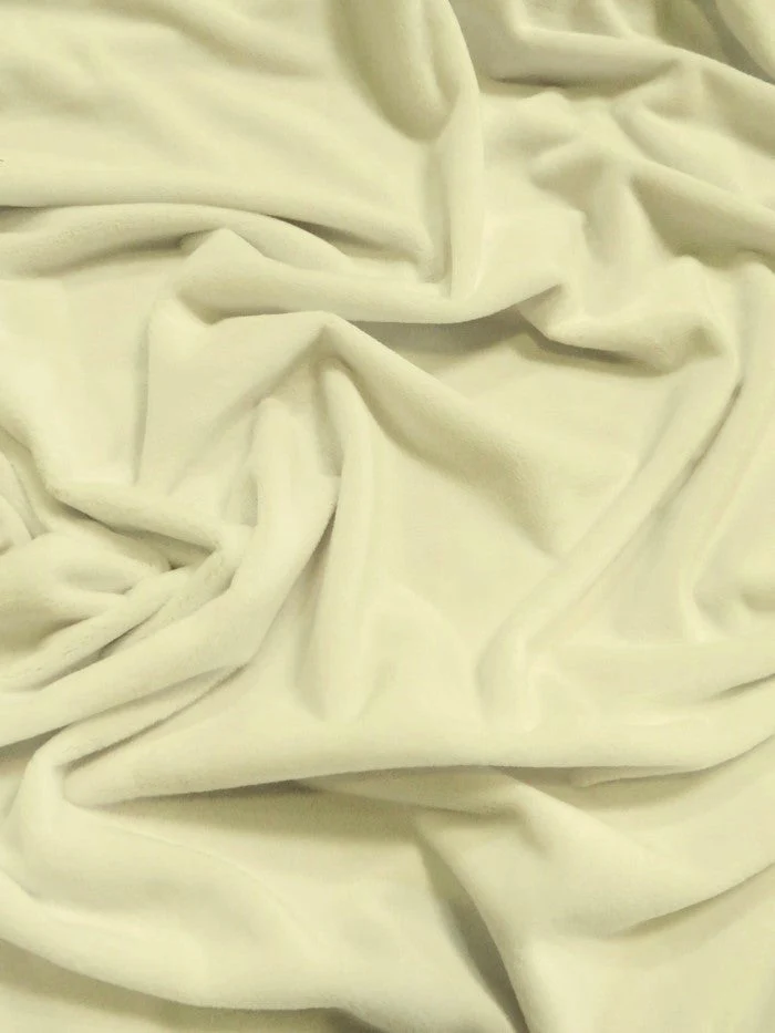 Ivory Minky Solid Baby Soft Fabric