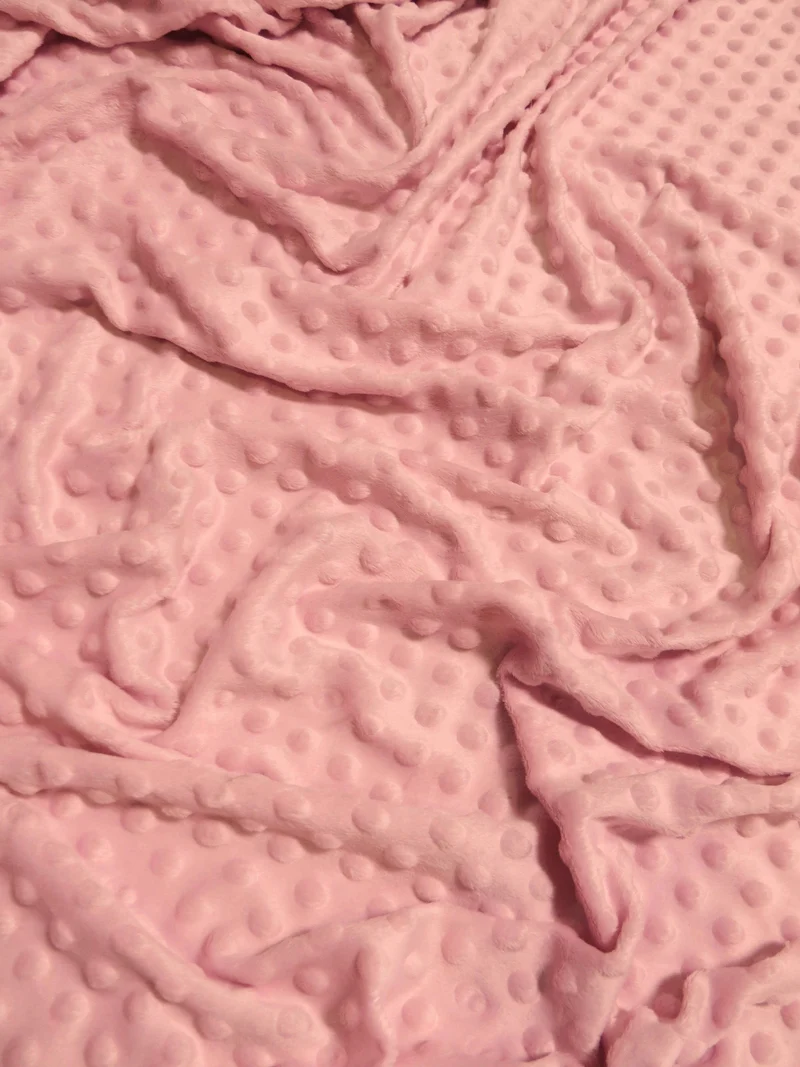 Coral Minky Dimple Dot Baby Soft Fabric / Sold By The Yard