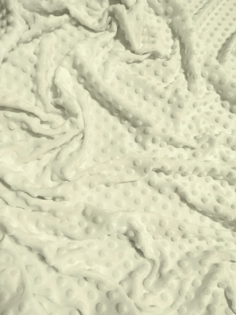 Ivory Minky Dimple Dot Baby Soft Fabric / Sold By The Yard
