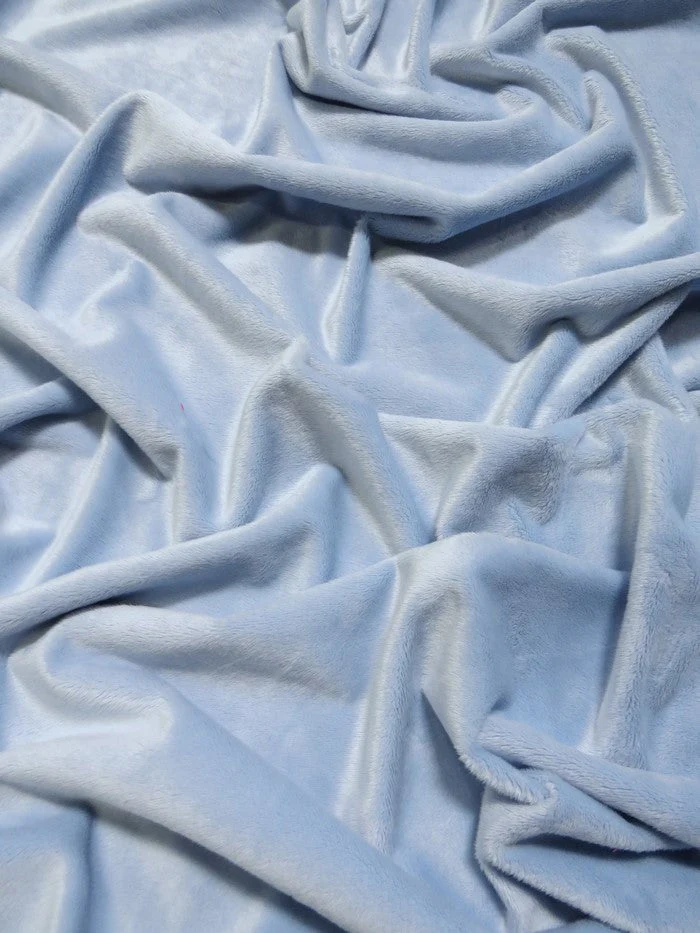 Light Blue Minky Solid Baby Soft Fabric