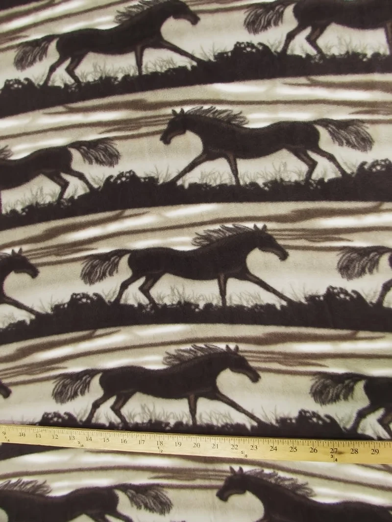 Animal Horse Fleece Fabric