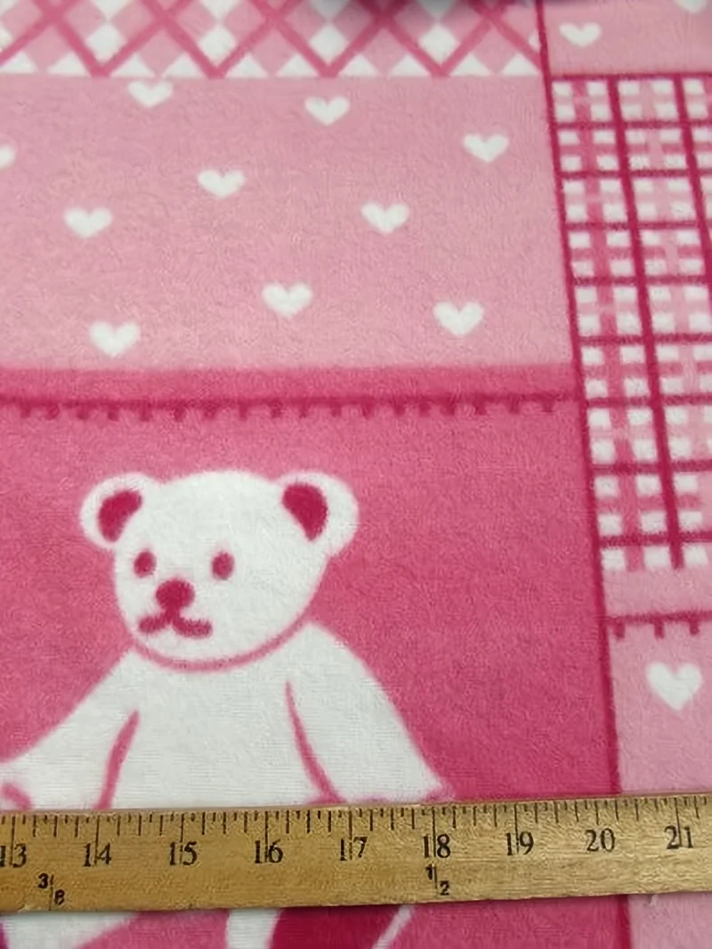 Teddy Bears Pink Fleece Fabric