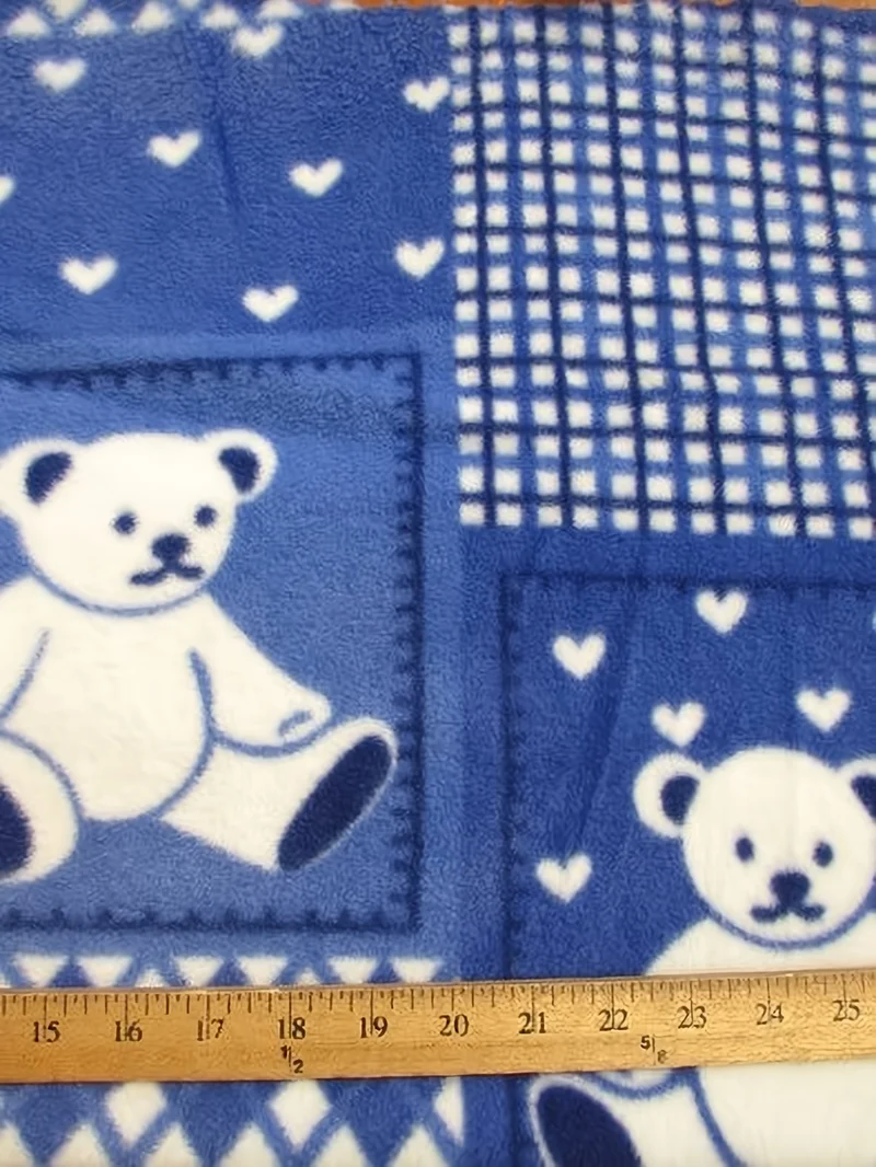 Teddy Bears Royal Blue Fleece Fabric