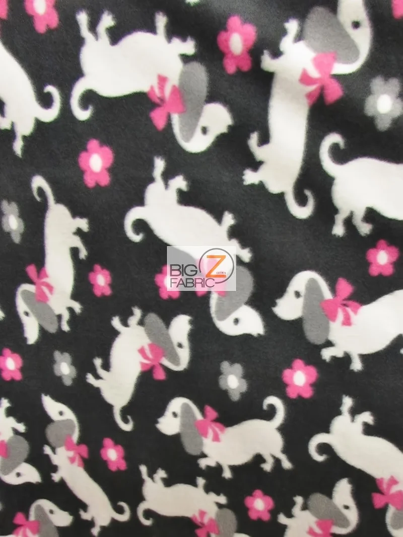 Classy Puppy Toss Fleece Fabric