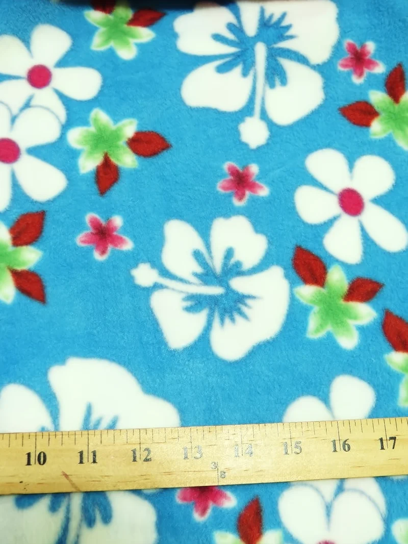 Breezy Ocean Flowers Fleece Fabric