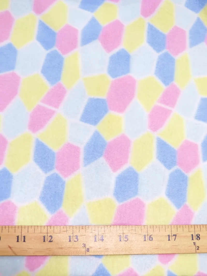 Baby Multi Colored Diamonds Fleece Fabric