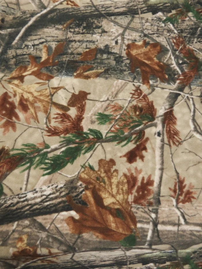 Camouflage Fleece Printed Fabric - Desert Mossy Oak by Big Z Fabric