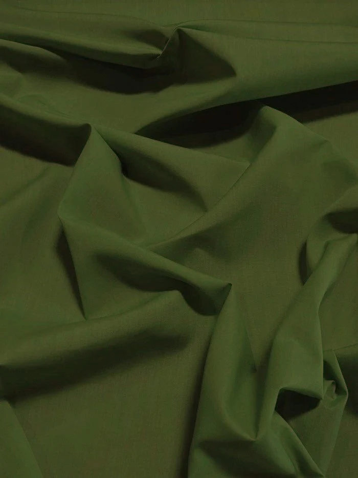 Poly Cotton Solid Fabric 58"/60" Width / Olive / Sold By The Yard