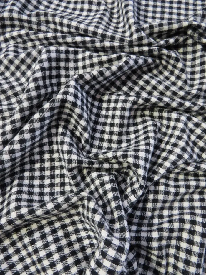 Buffalo Plaid Flannel Fabric Mini Black