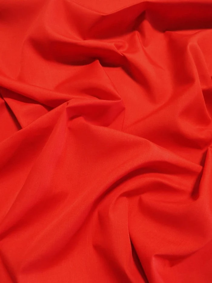 Poly Cotton Solid Fabric 58"/60" Width / Red / Sold By The Yard