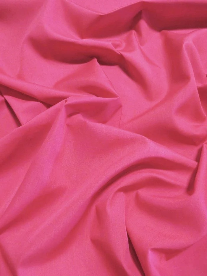 Poly Cotton Solid Fabric 58"/60" Width / Fuchsia / Sold By The Yard