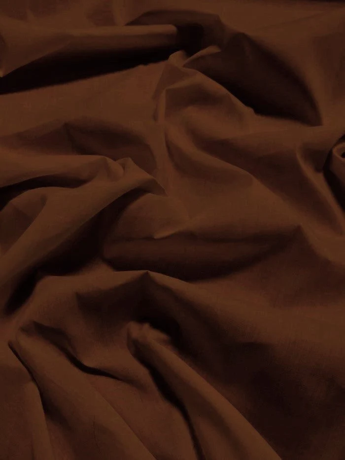 Poly Cotton Solid Fabric 58"/60" Width / Brown / Sold By The Yard