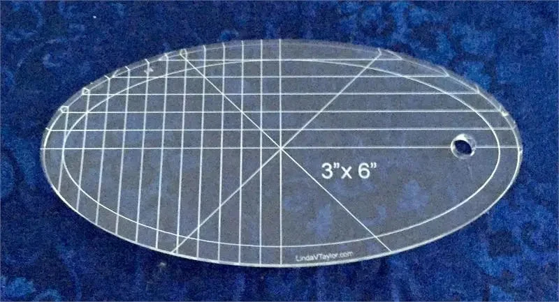 Oval Quilt Template 3" x 6"