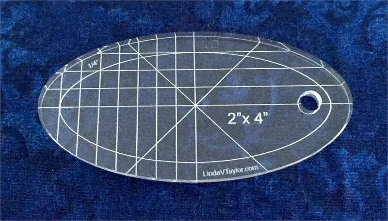 Oval Quilt Template 2" x 4"