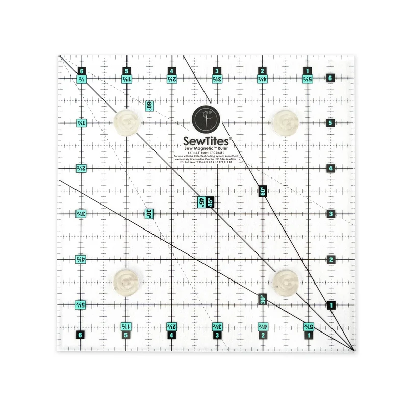 Sew Magnetic 6.5" x 6.5" Ruler by SewTites