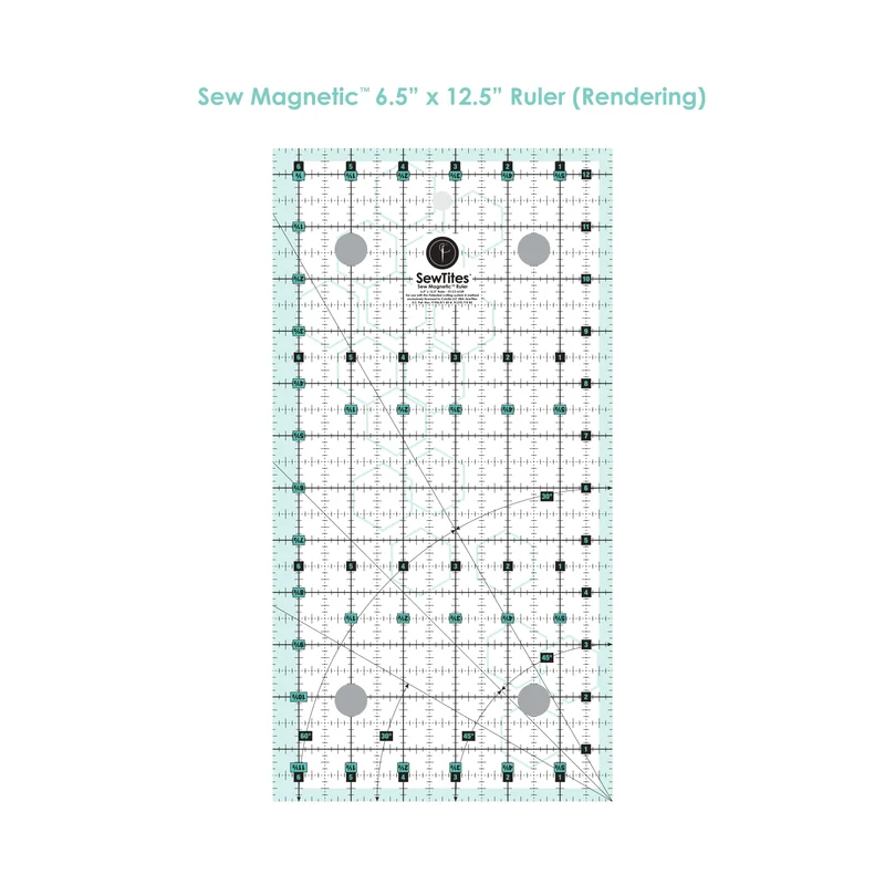 Sew Magnetic 6.5" x 12.5" Ruler by SewTites