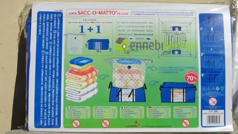 Super sacc-o-matto de luxe sottovuoto Ennebiservice