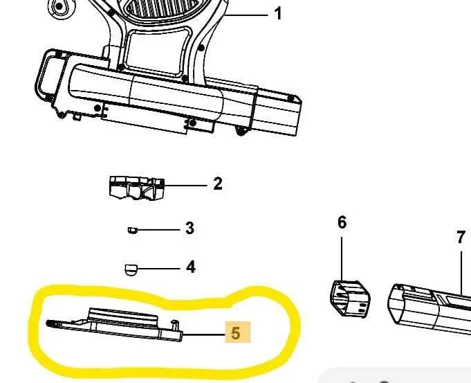 Coperchio ventola motore per soffiatore aspiratore delle foglie Black+Decker gw2500 typ1