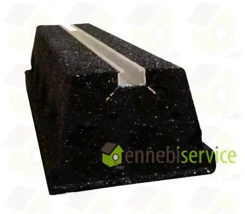 Base in gomma clima 400x100x120mm Skl