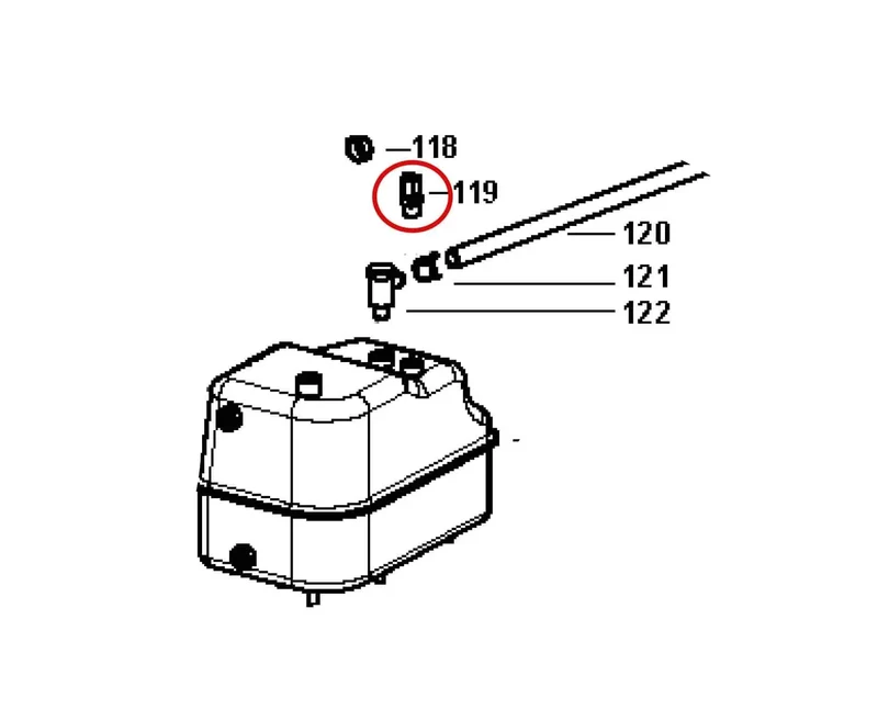 Raccordo astina livello h20 diritto maschio lecoaspira intelligent Polti
