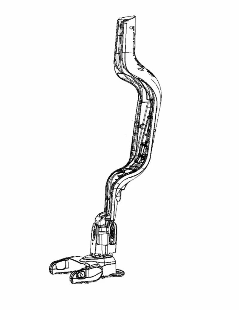 Manico inferiore per scopa Black+Decker svfv3250l/svfv3250lr