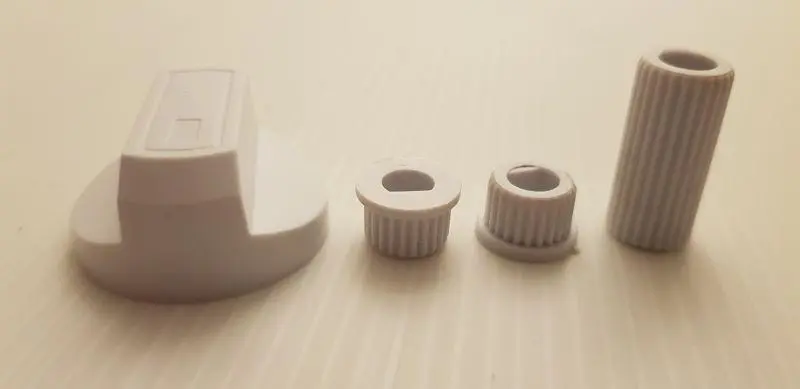 Manopola cucina ø 6 e ø 8 bianca universale con inserti bianco Ennebiservice