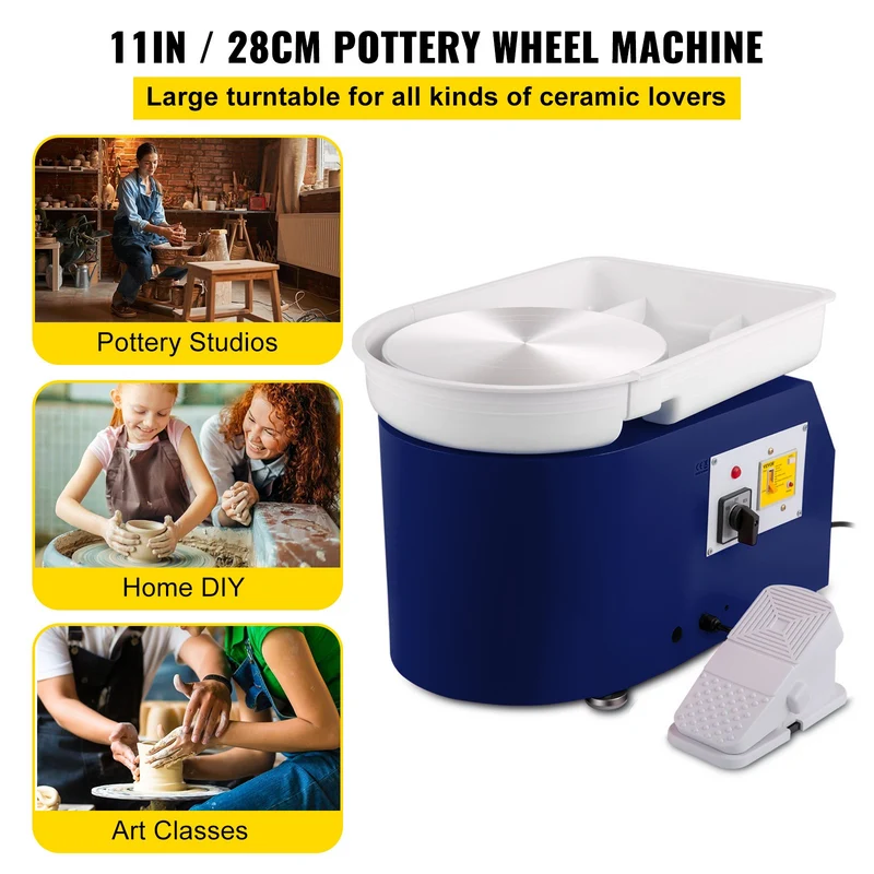 VEVOR Torno Eléctrico Para Cerámica 350W 28cm Trabajo Pesado