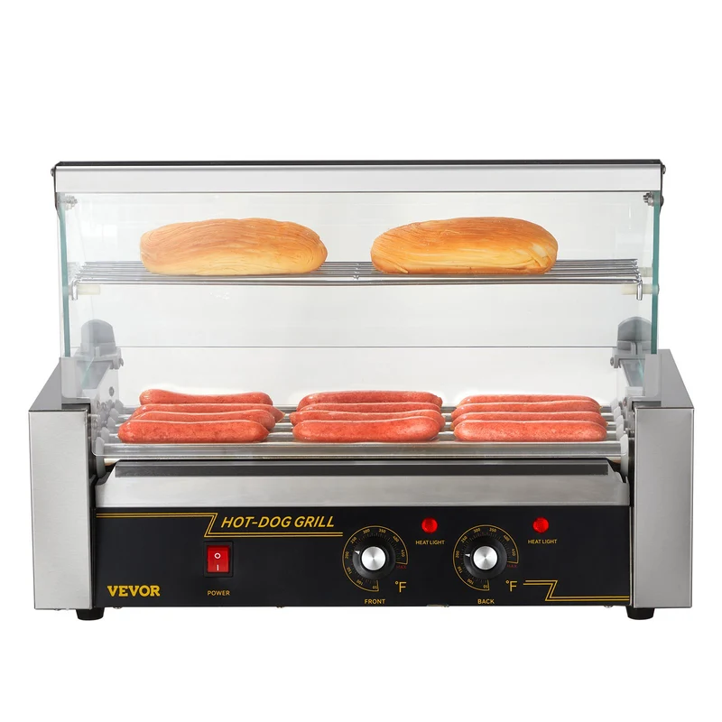 VEVOR Rodillo Comercial Para Hot Dogs 750W Alta Resistencia