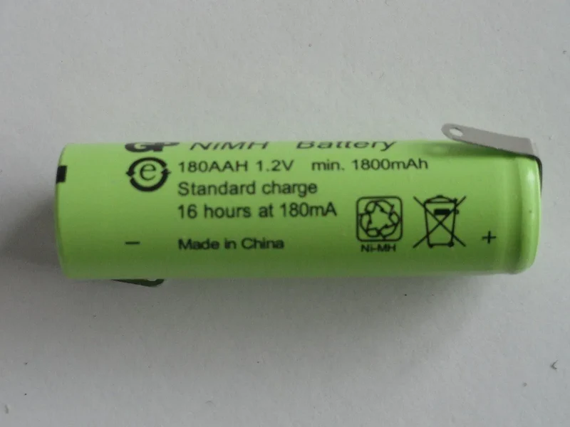 Accumulatore rasoio 180aah1a1p 1.2v-1800mah ni-mh da saldare Ennebiservice