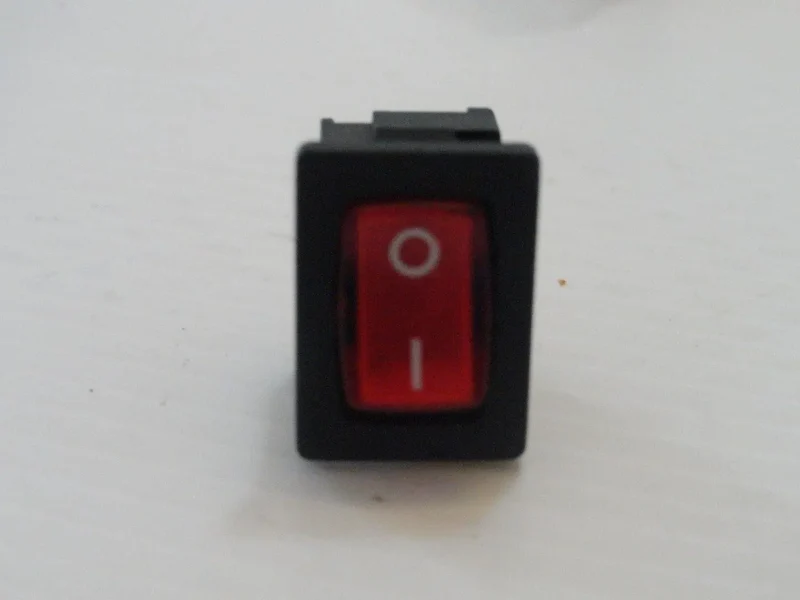Interruttore deviatore a saldare 19x13 3 contatti rosso per phon Ennebiservice