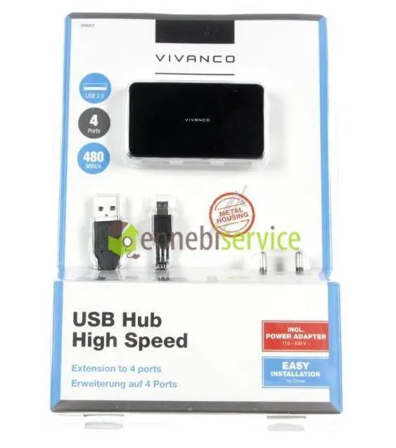 Moltiplicatore porte usb autoalimentato vivanco Ennebiservice
