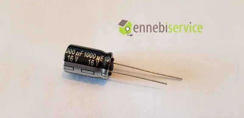 Condensatore elettr.radiale 1000uf16v 105° 10x16mm rm 5mm Ennebiservice