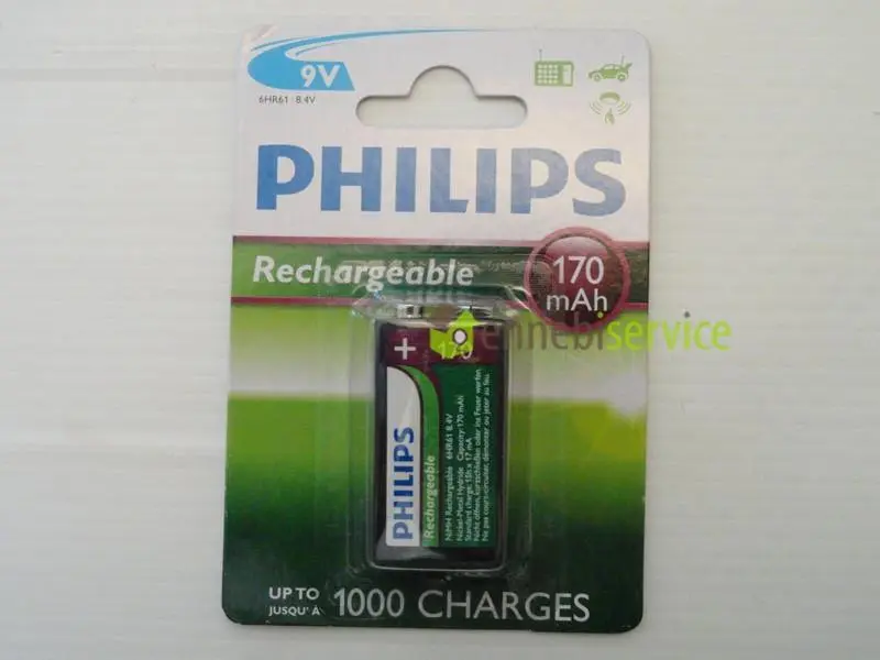 Pila Philips ricaricabile 6hr61 9v 170mah