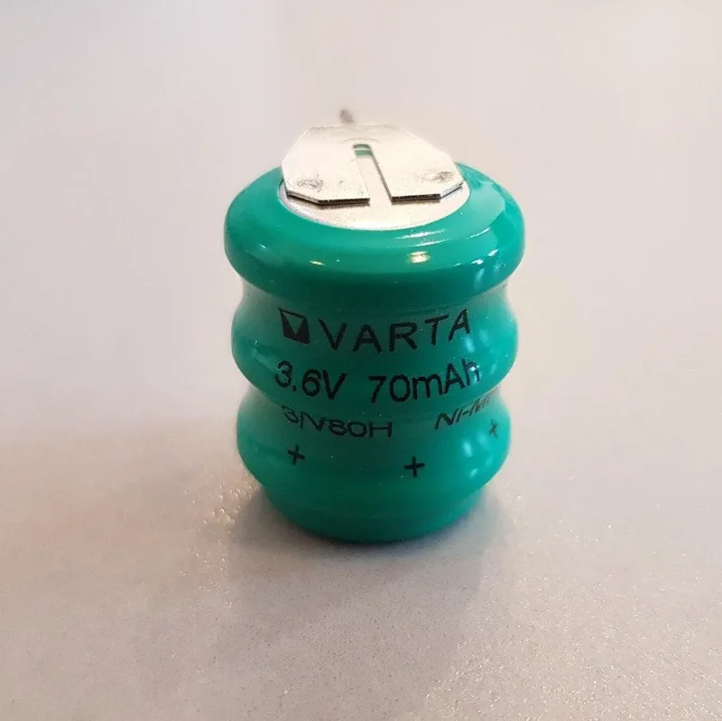 Accumulatore varta 2 alette e 3 pin 3,6v-70mah Ennebiservice