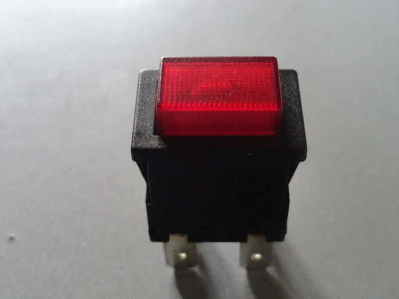 Interruttore bipolare push luminoso rosso 13x20 4 contatti Polti