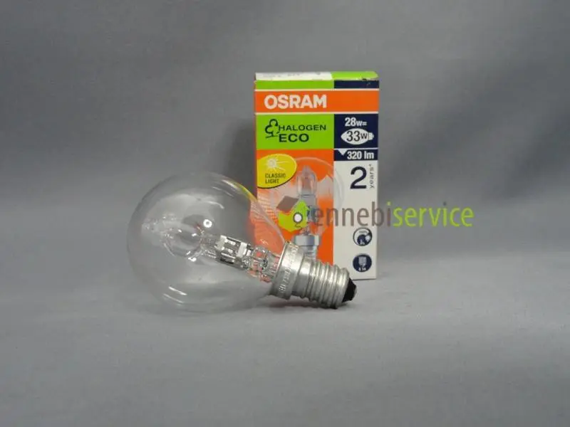 Lampadina sfera piccola chiara energy saver 28w 33w e14 Osram