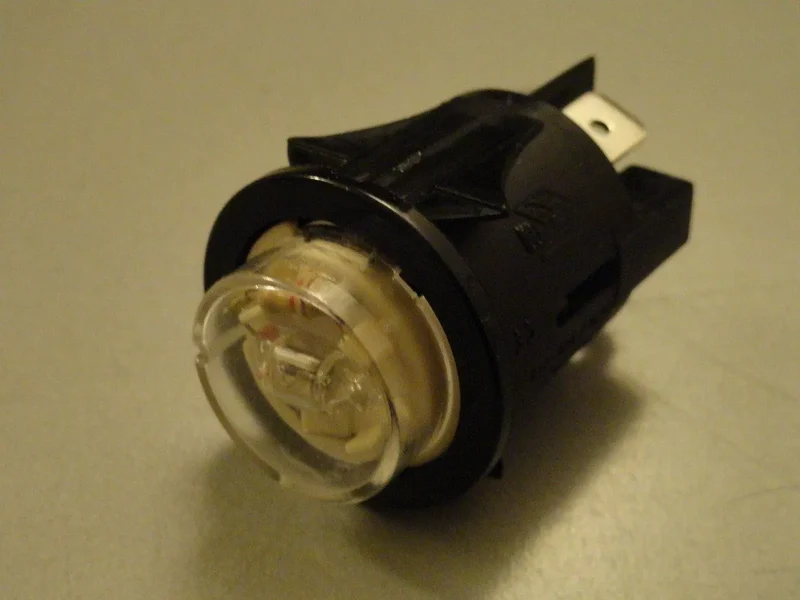 Interruttore tondo bipolare luminoso 16a 125/250v vaporella Polti